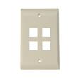 FACEPLATE 4 PORTS ECONOMICO - BEIGE