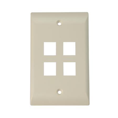 FACEPLATE 4 PORTS ECONOMICO - BEIGE