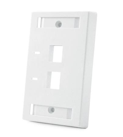 FACEPLATE DE 2 BOCAS BLANCO