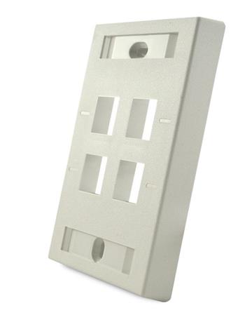 FACEPLATE - 4 PORTS - BEIGE