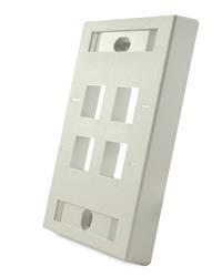 FACEPLATE - 4 PORTS - BLANCO