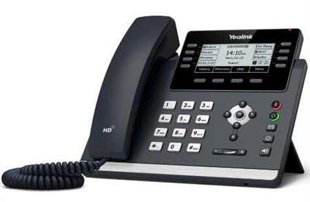 Teléfono Yealink T43U Gigabit IP de 12 líneas