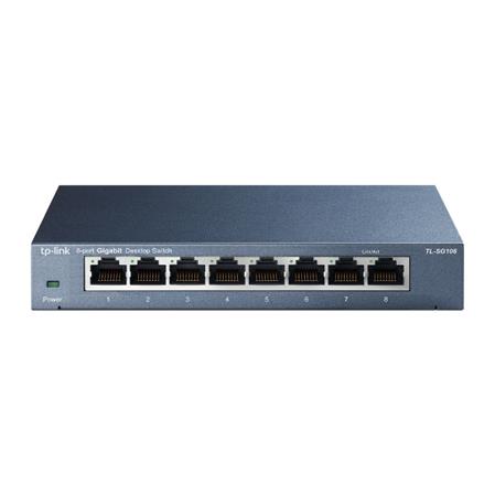 Switch con Base de Montaje de 8 Puertos Gigabit con 8 Puertos PoE