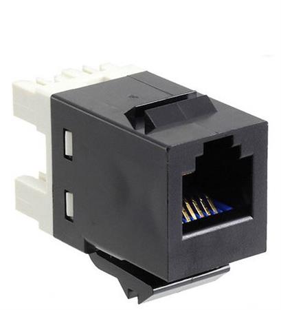 SL110 Series Modular Jack, 8-position, RJ11, category 3, unshielded, without dust cover, black x 1u